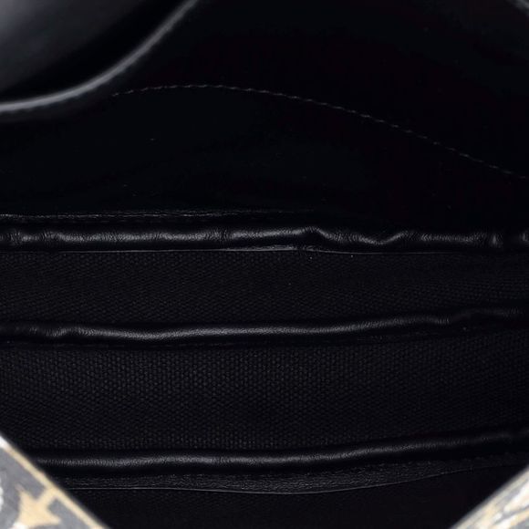 Salvatore Ferragamo Double Flap Saddle Crossbody Bag Gancini Coated Canvas - Picture 5 of 7